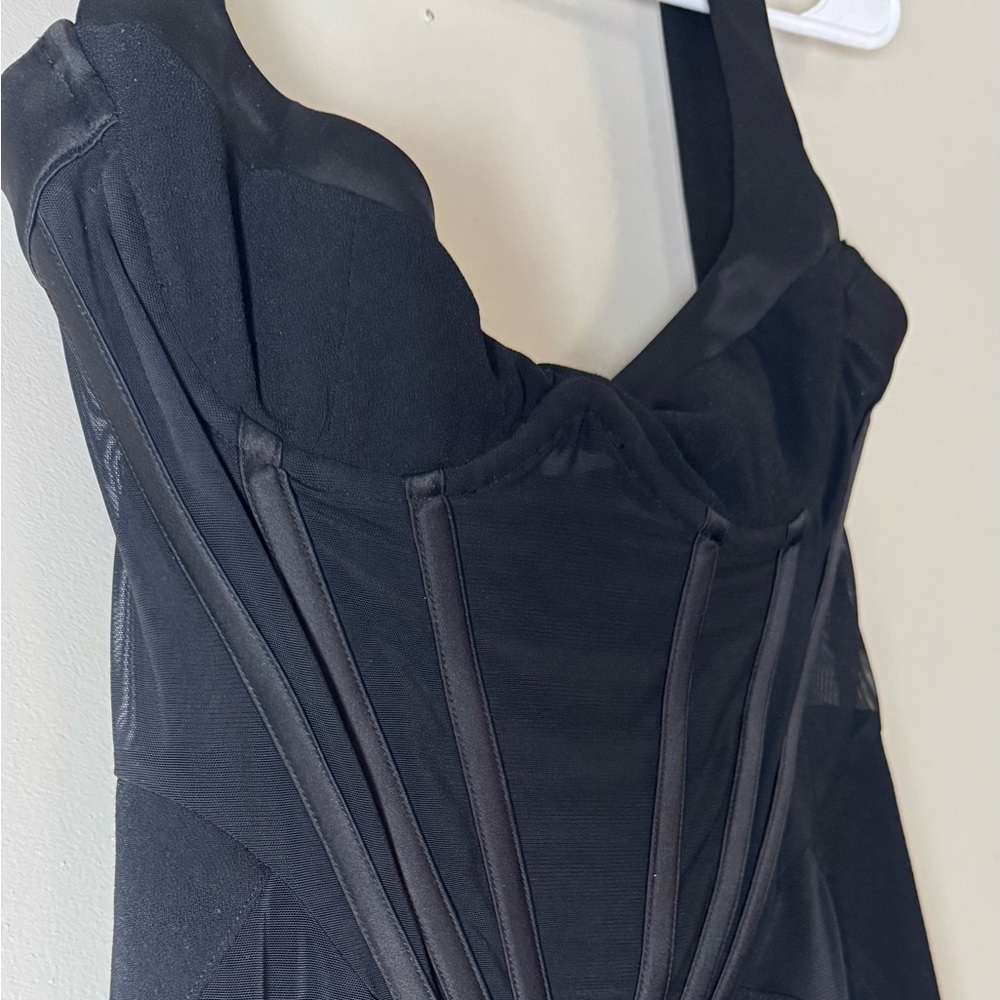 Elegant Black House of CB (Mylene) Corset Jumpsuit